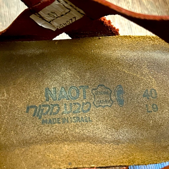 NAOT Red Leather Sandals size 40 - Picture 6 of 6